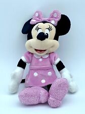 DISNEY MINI MOUSE PLUSH Pink Outfit Dress with White Polka Dots Stuffed Animal picture