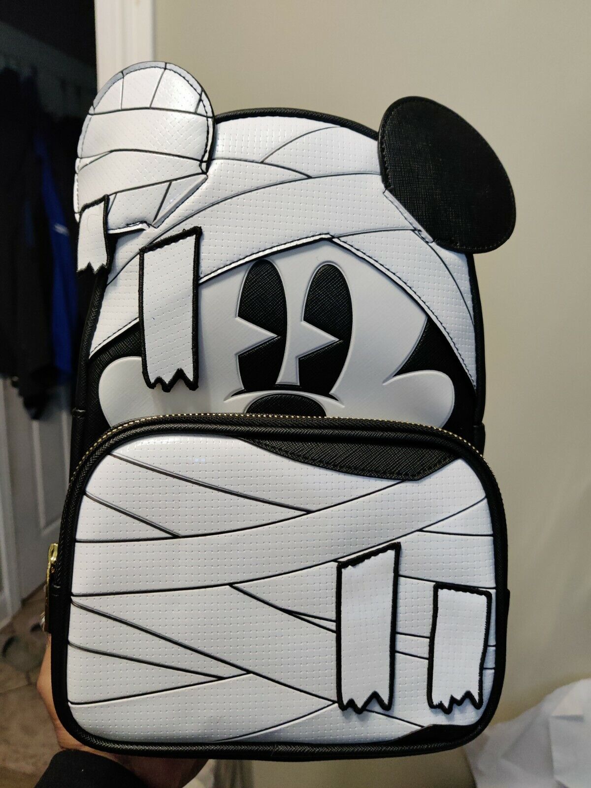 Mickey Mouse Mummy Mini Backpack  NWT In Hand - Black