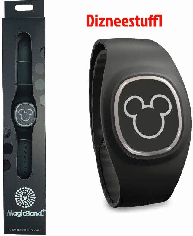 Disney Parks MagicBand+ SOLID BLACK Mickey Mouse Magic Band Plus Unlinked