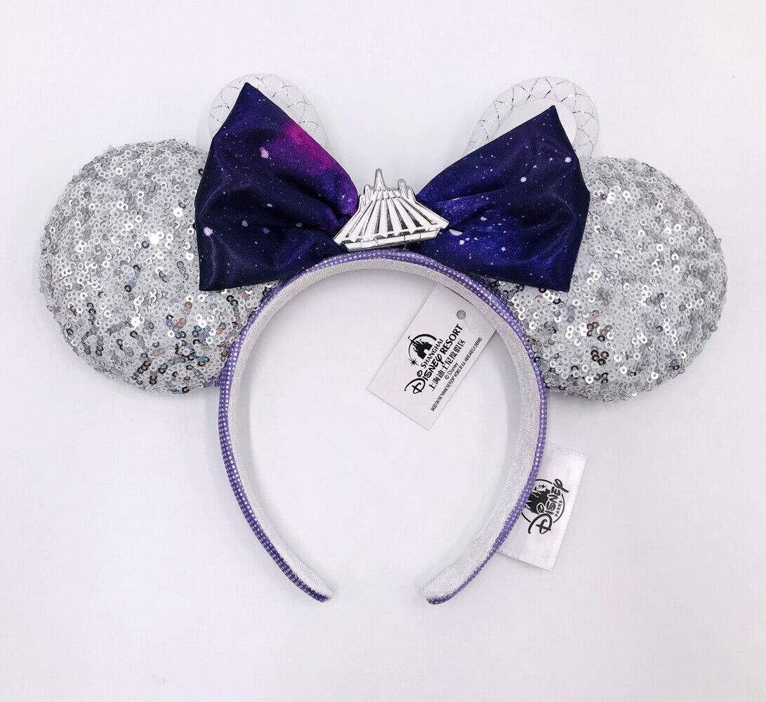 Headband Disney Parks 2021 Space Mountain Ears Purple Shanghai Minnie Mouse