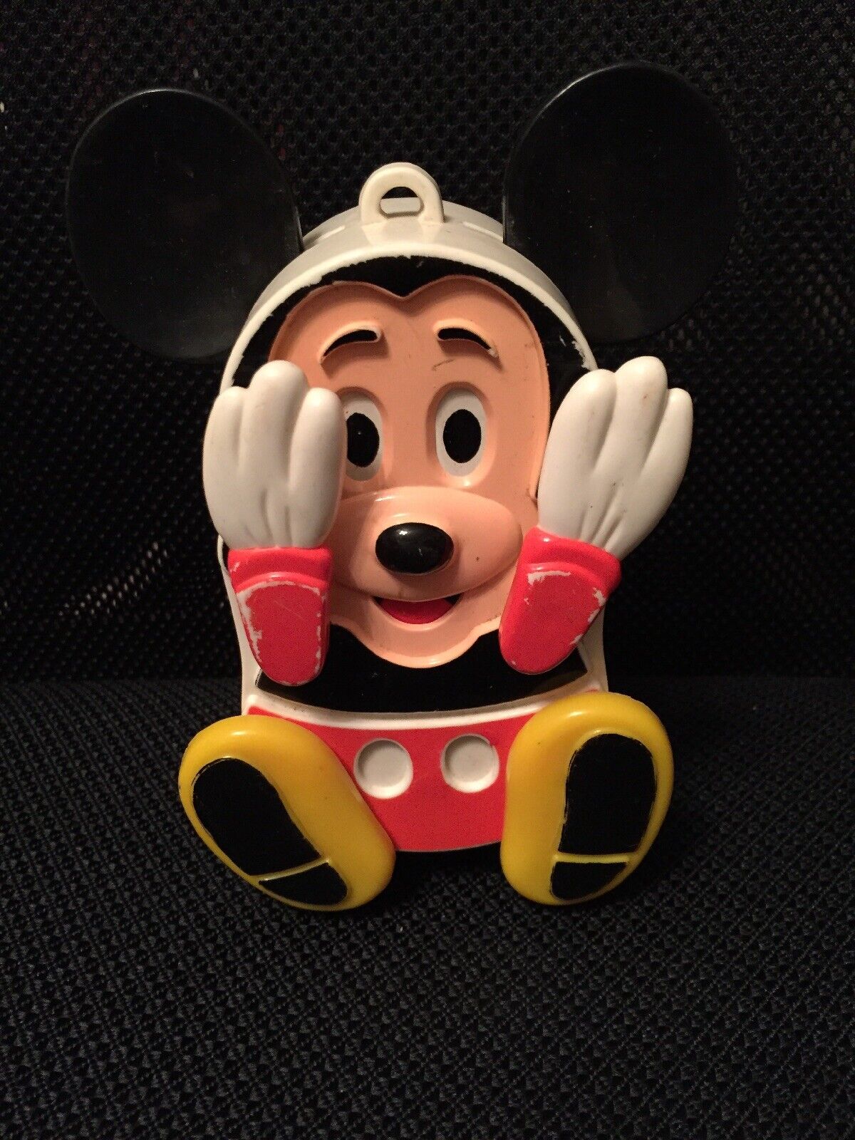 Vintage Mickey Mouse Peek A Boo Baby Crib Wind Up Toy Musical Walt Disney ILLCO