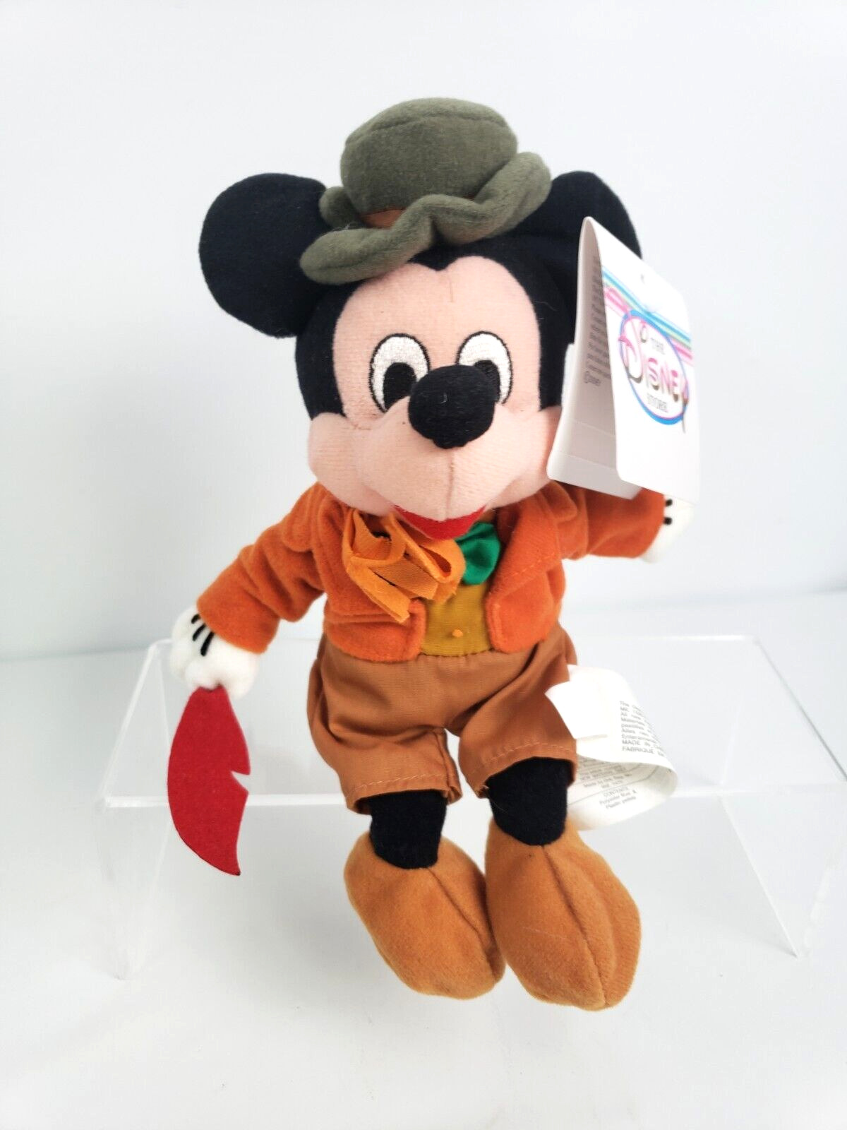 Disney Store Exclusive Bob Cratchit Mickey Mouse Mini Bean Bag Plush 9 in New