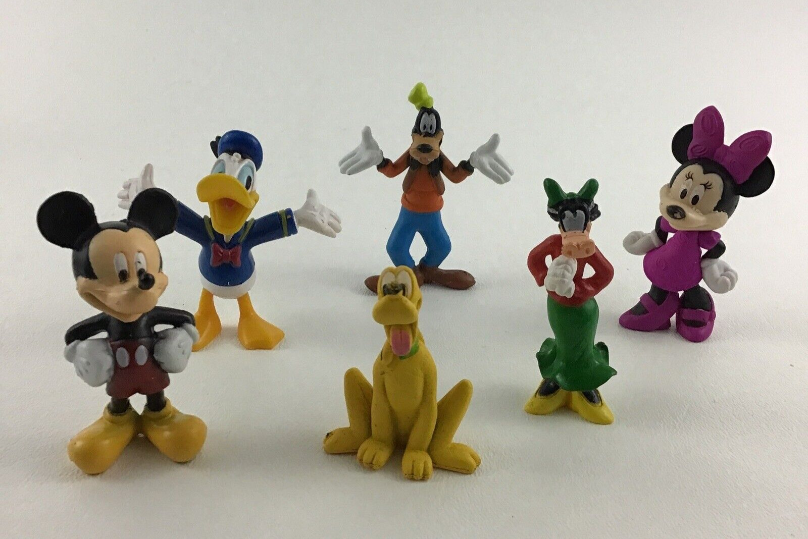 Disney Mickey Mouse & Friends PVC Mini Figures Toppers Toy Lot Donald Duck Goofy