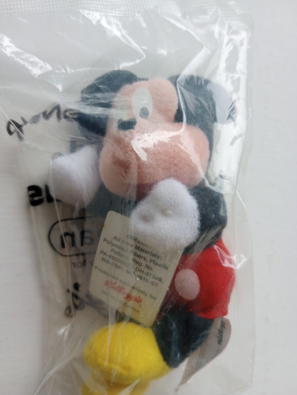 Disney Mickey Mouse Mini Bean Plush 2001 Sealed