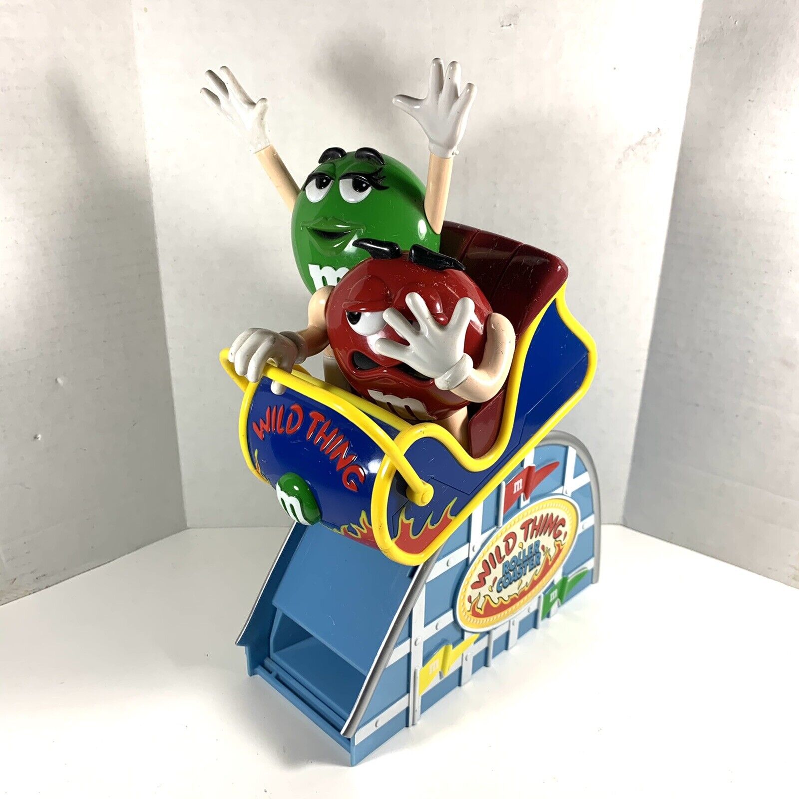 M&M\'s Wild Thing Roller Coaster Candy Dispenser | Ms. Green & Mr. Red