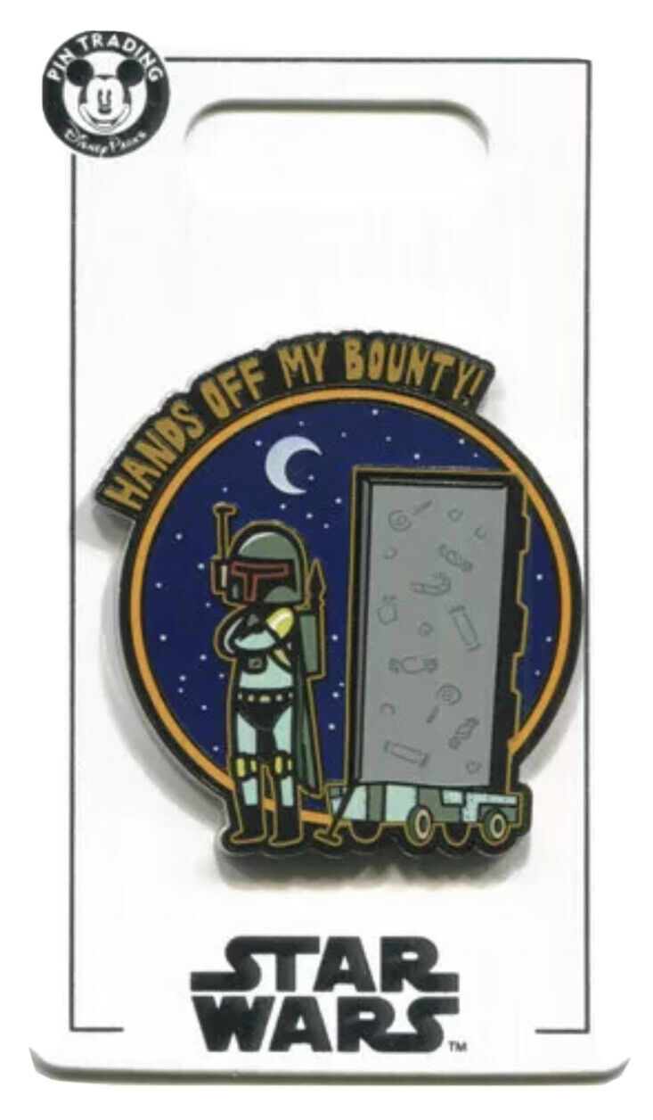 2020 Halloween Star Wars Boba Fett Hands Off My Bounty treat candy Carbonite Pin