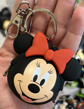 Disney Parks Minnie Mouse Mini Coin Purse Keychain PVC - NEW picture