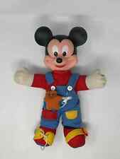 Mickey Mouse How to Dress Overalls Plush Doll Hard Head Disney Disneyland picture
