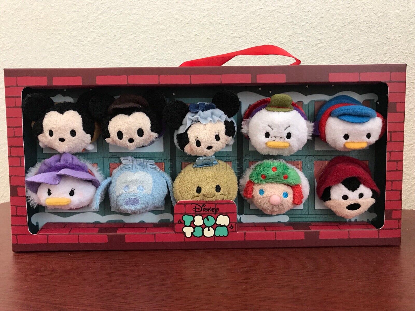 Disney Store MICKEY’S A CHRISTMAS CAROL Mini Tsum Tsum Plush Box Set of 10