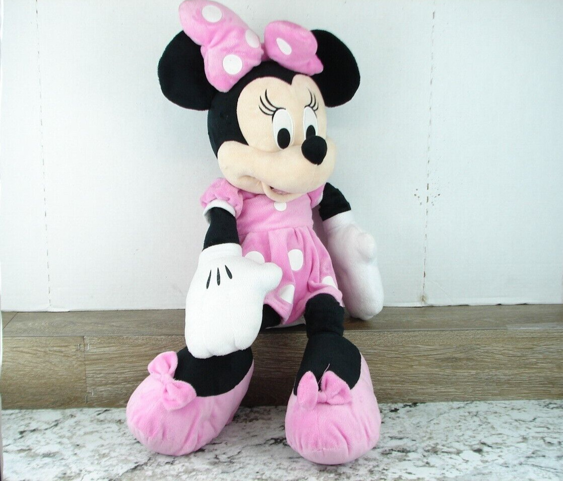 Mini Mouse~Jumbo Plush 22” Disney - Pink Polka Dot Dress