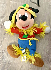Walt Disney World Scarecrow Mickey Mouse Mini Bean Bag Halloween Plush 8