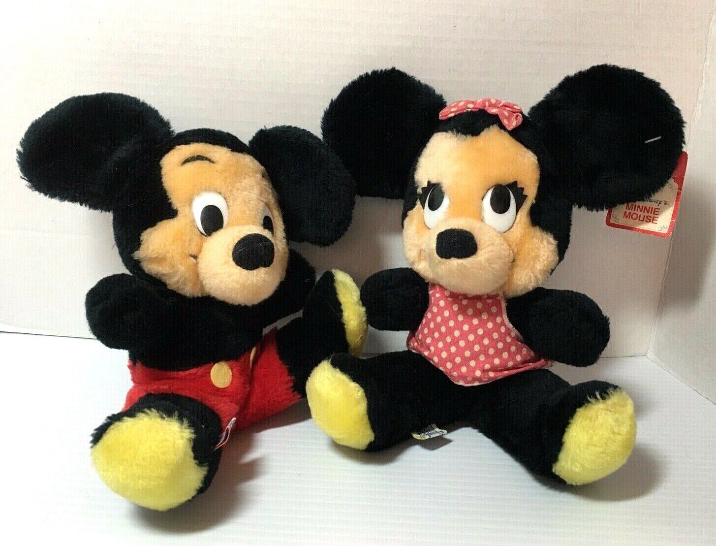 Vintage Mickey & Minnie Mouse Plush Shredded Clippings Walt Disney Productions 