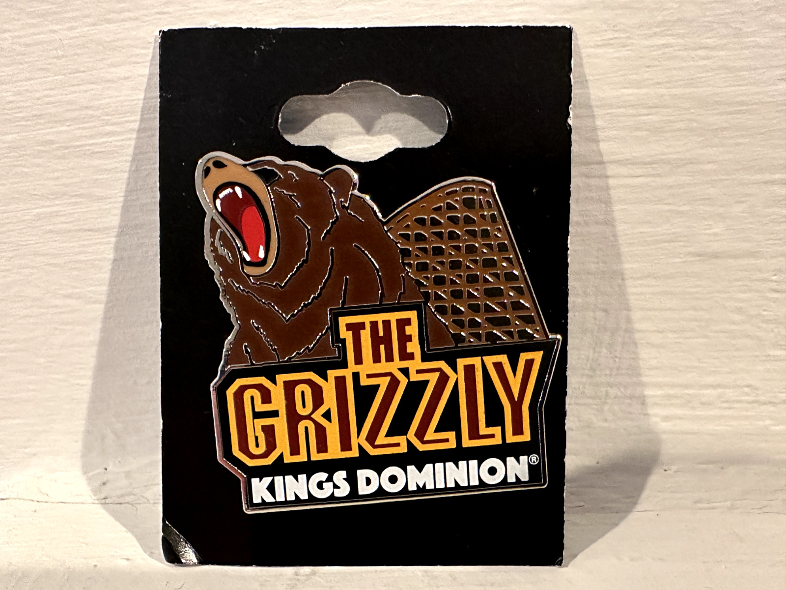 Kings Dominion The Grizzly Roller Coaster Collectible Pin