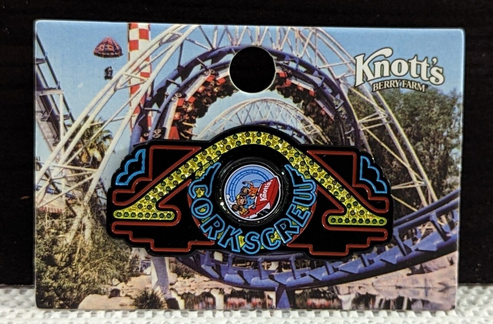 Knott\'s Berry Farm 100th Anniversary Corkscrew Roller Coaster Pin