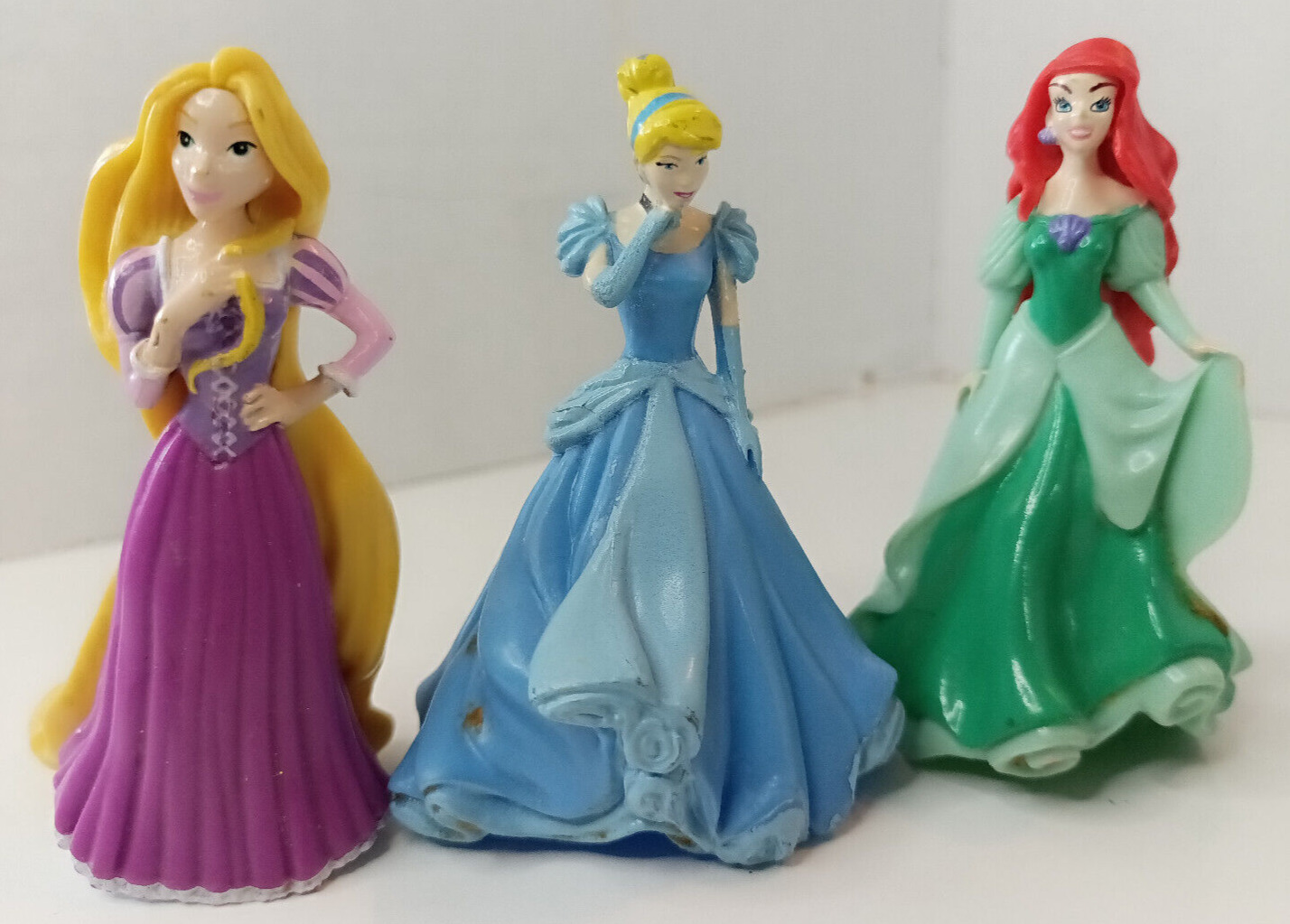 3 Disney Princess Lot 3  Action Figures Cinderella Ariel Rapunzel Tangled