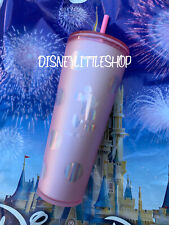 Disney Parks 2022 Walt Disney World Mickey Pink Polka Dot Starbucks Tumbler Cup picture