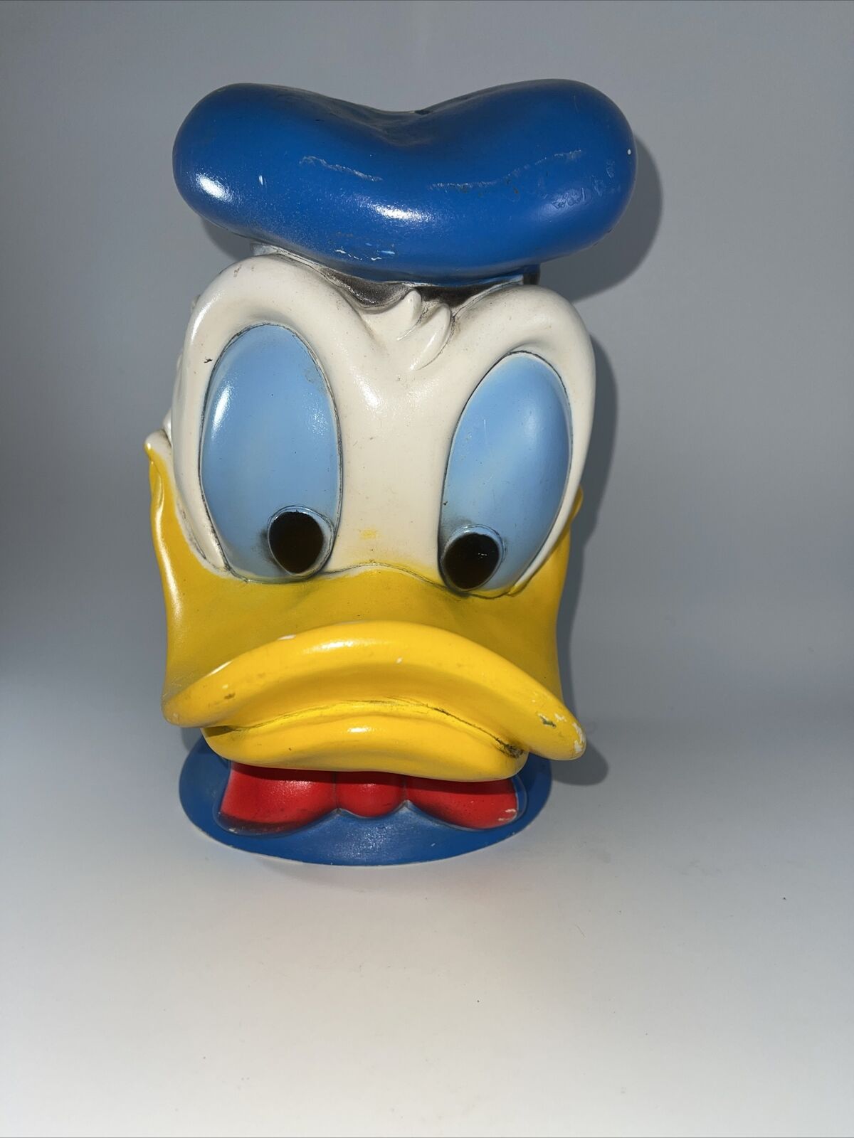 Vintage Walt Disney 1970s Plastic Donald Duck Head Money Plastic Coin Piggy Bank
