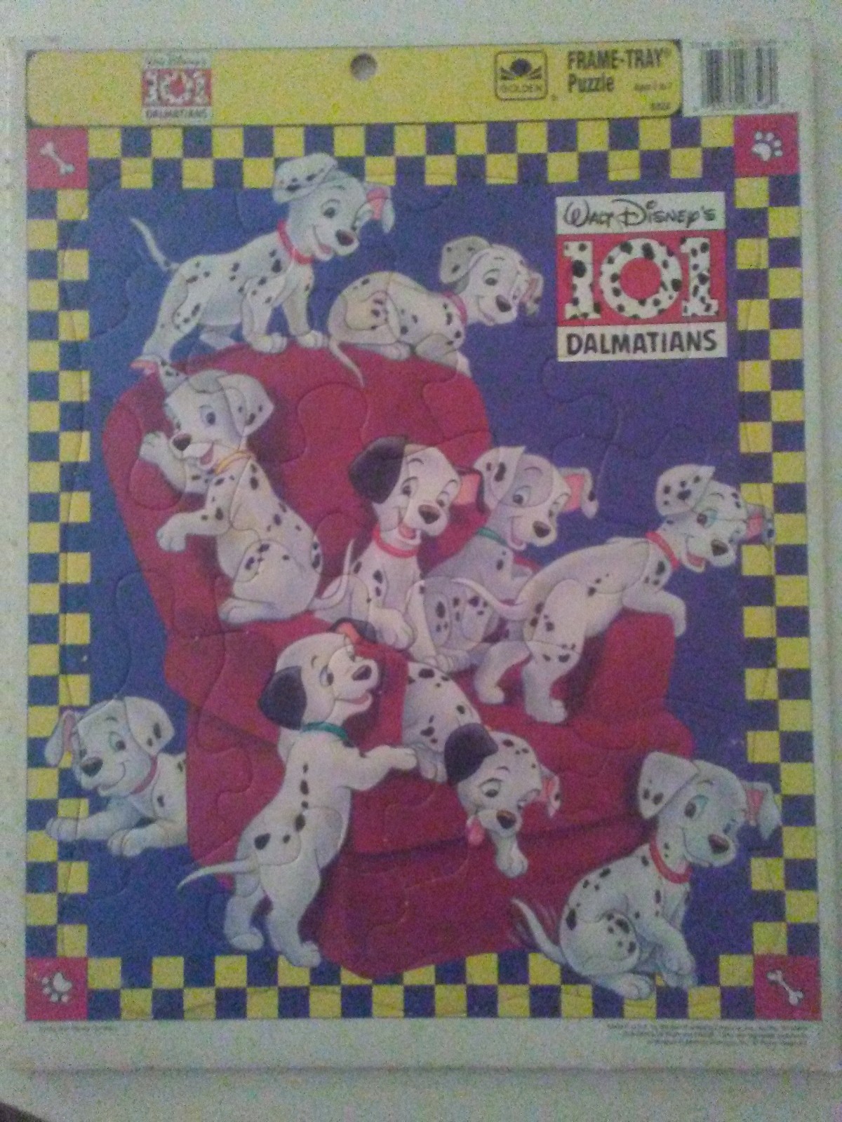 4 Disney Golden Frame Tray puzzles Lion King 101 Dalmatians Pinocchio ...