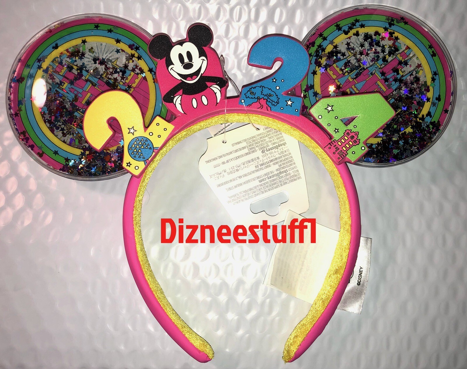 2024 Disney World Parks Mickey Mouse Glitter Pink 4 Packs  display picture 1