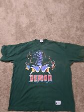 Six Flags XXL Green T-Shirt Great America Chicago Roller Coaster Ride Demon  picture