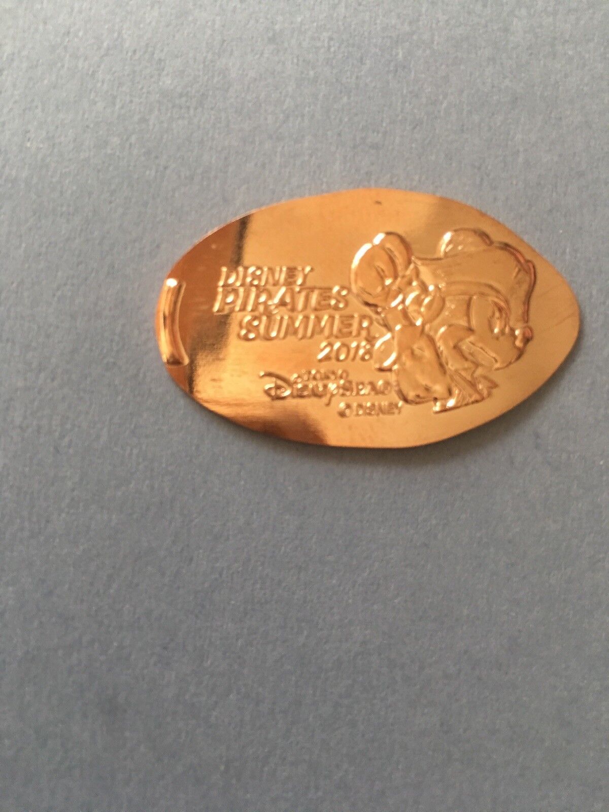 MICKEY MOUSE 2018 Tokyo Disney Sea Elongated Pressed Medal Pirates Summer Penny