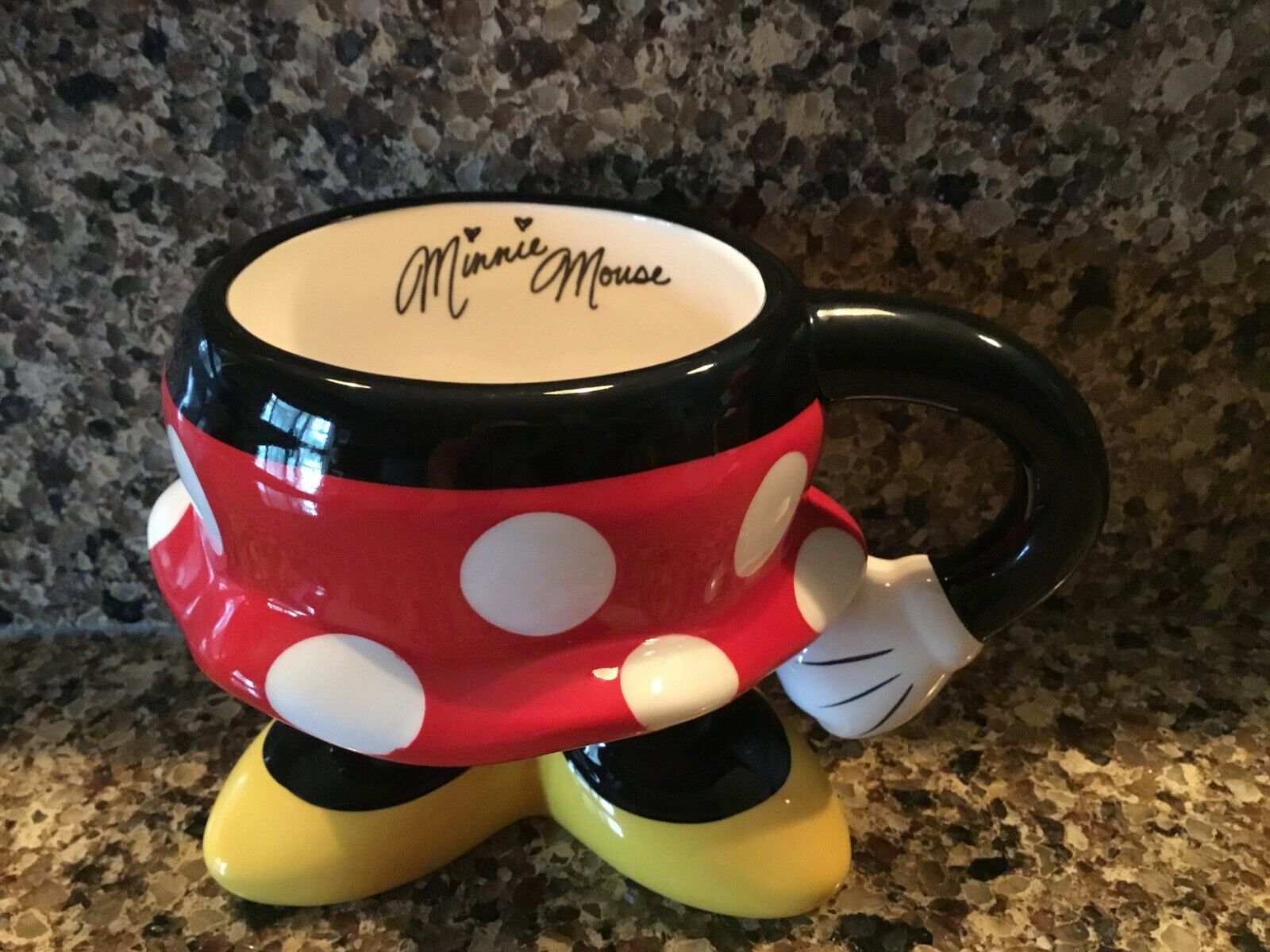 Disney Parks Authentic & Original Minnie Mouse Bottom Pants Polka Dots Mug Cup