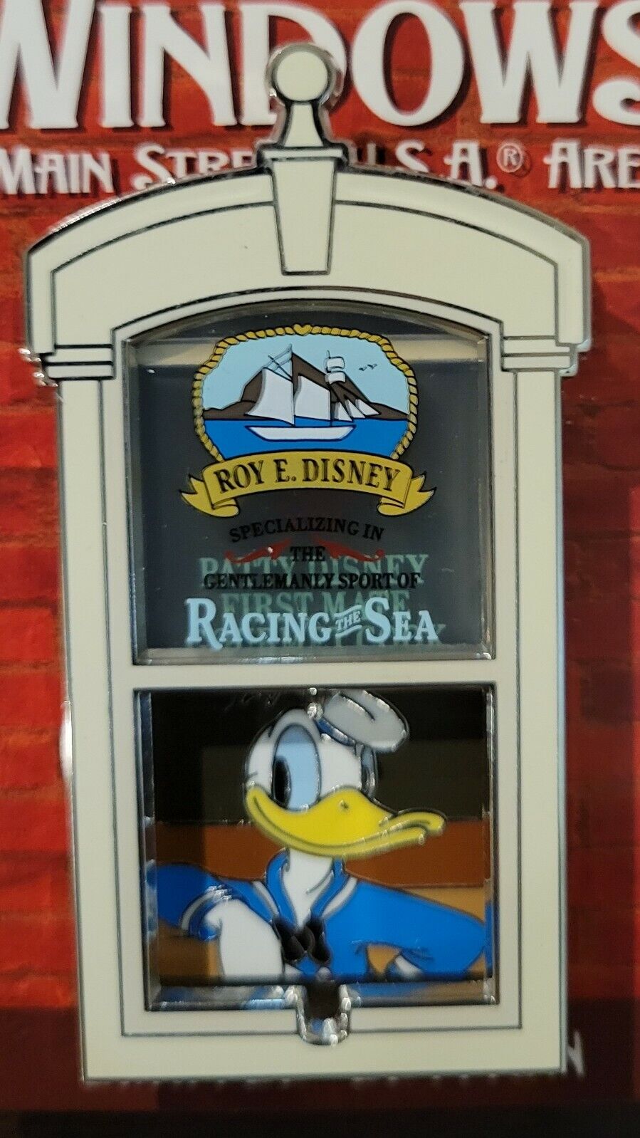 Disneyland Windows of Main Street DONALD DUCK Roy Disney LE Pin