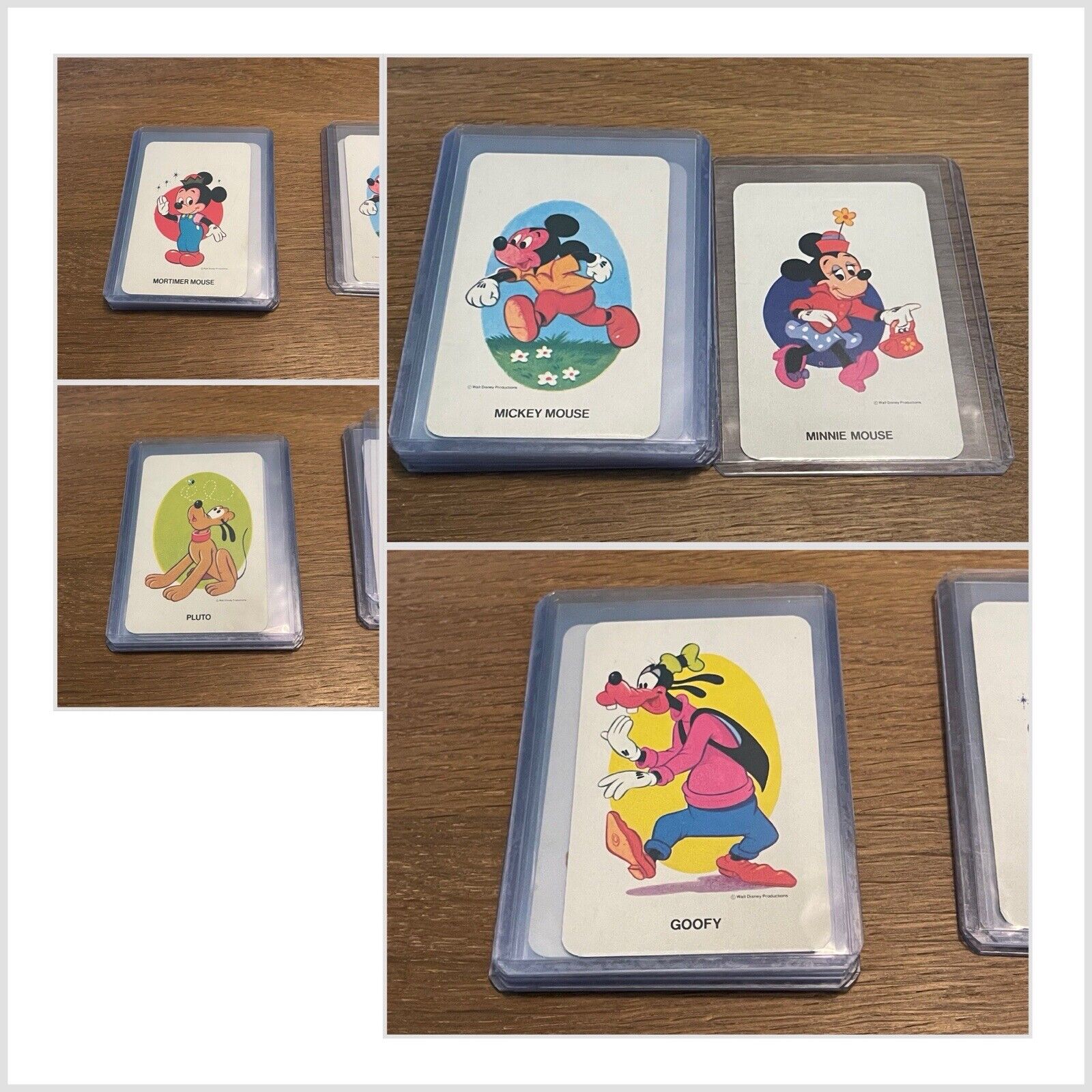 1970s Walt Disney Productions Donald Duck Snap Cards Mickey Mouse & Minnie Goofy
