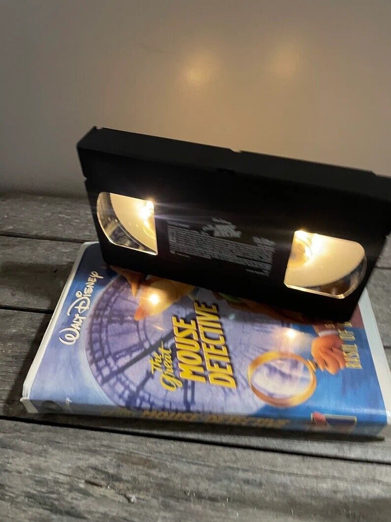 Walt Disney The Great Mouse Detective VHS Custom Led Lamp Decor 100 Years