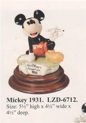 MICKEY MOUSE 1931 Disney Capodimonte Laurenz Figurine COA Original Box