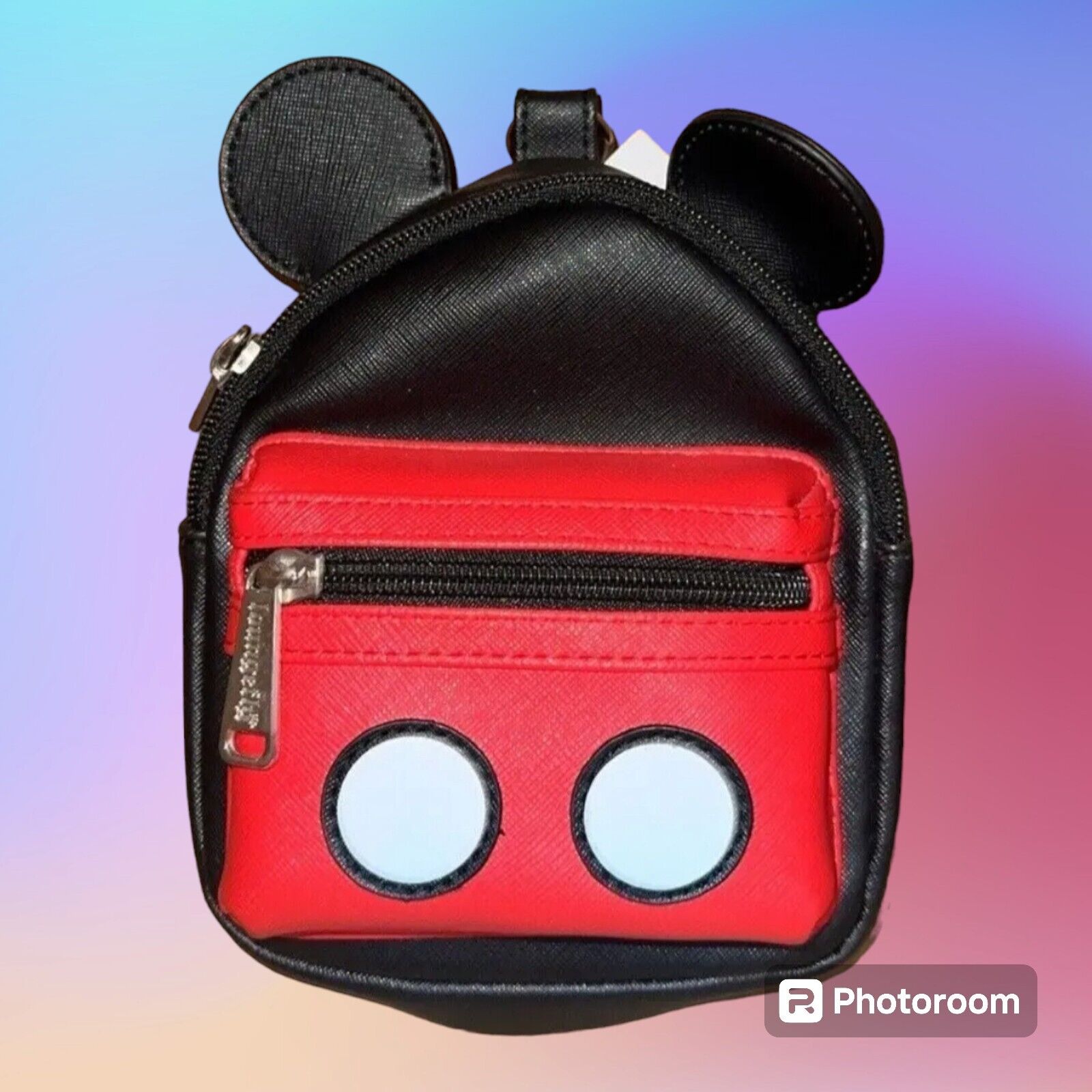 Disney Parks Loungefly Mickey Mouse Wristlet Backpack USED 