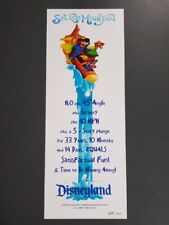 Disneyland Splash Mountain Last Day Commemorative Ticket – Water Ride - Poster picture