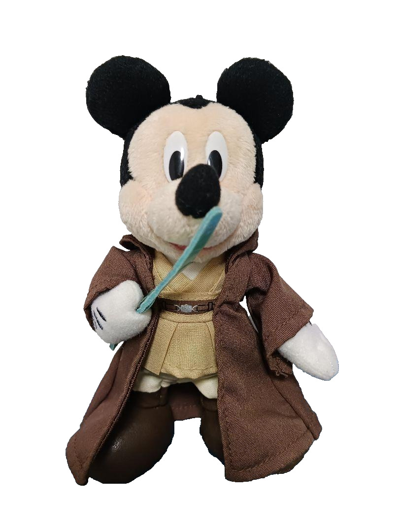 Star Wars Jedi Knight Mickey Mouse Character Plush Doll Keychain Tokyo Disney