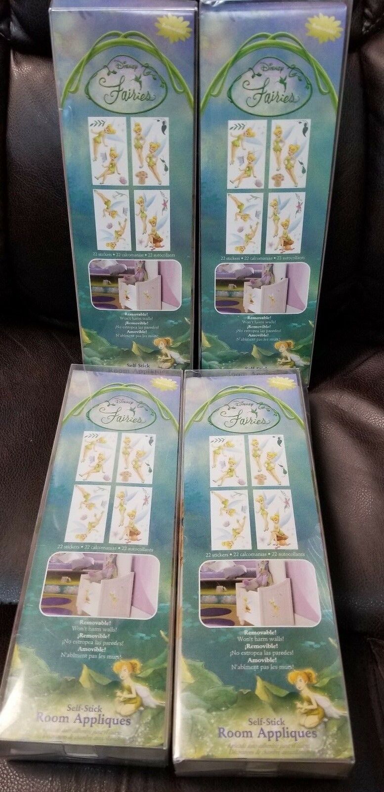 Disney Fairies Tinkerbell  Room Appliques 22 Self Stick Stickers Decals New