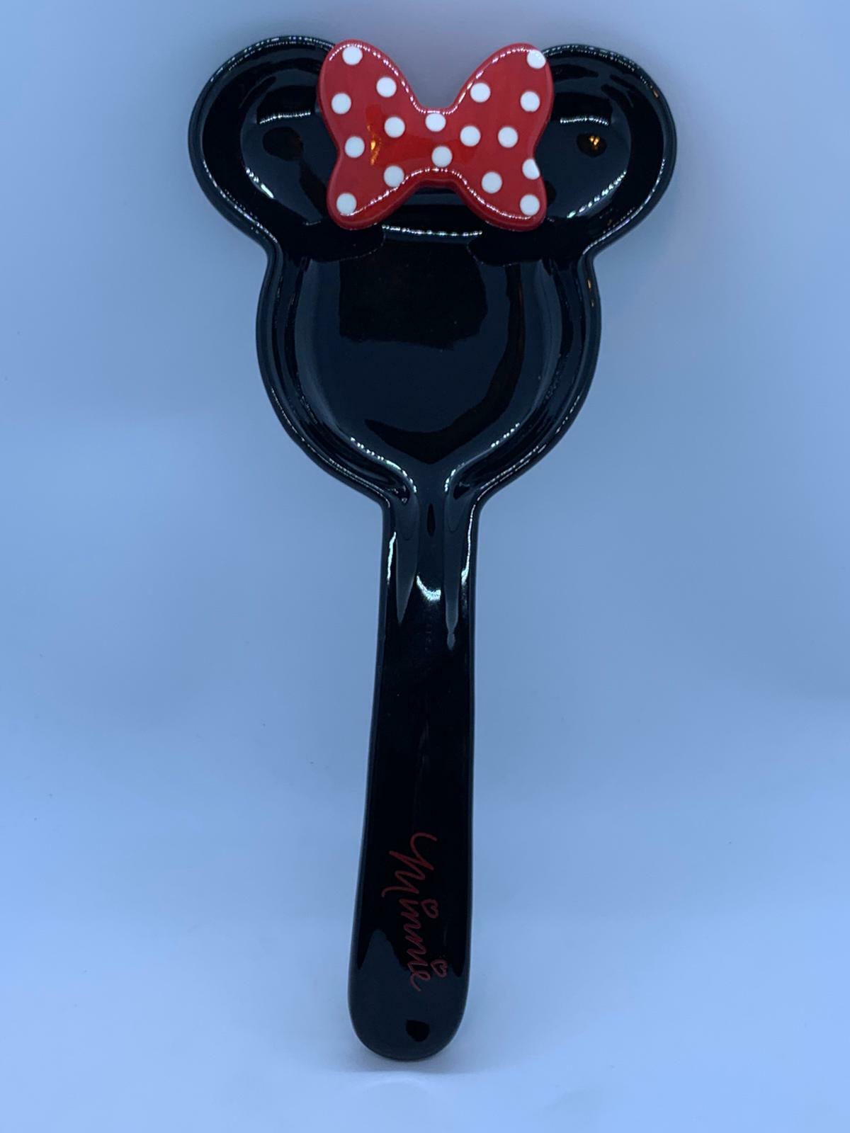 Disney MINI Mouse Black and Red Ceramic Spoon Rest New W Tags. 