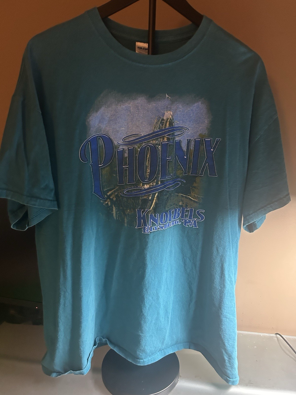 Knoebels Phoenix Roller Coaster Shirt Size XL Knoebels Phoenix Roller Coaster Shirt Size XL