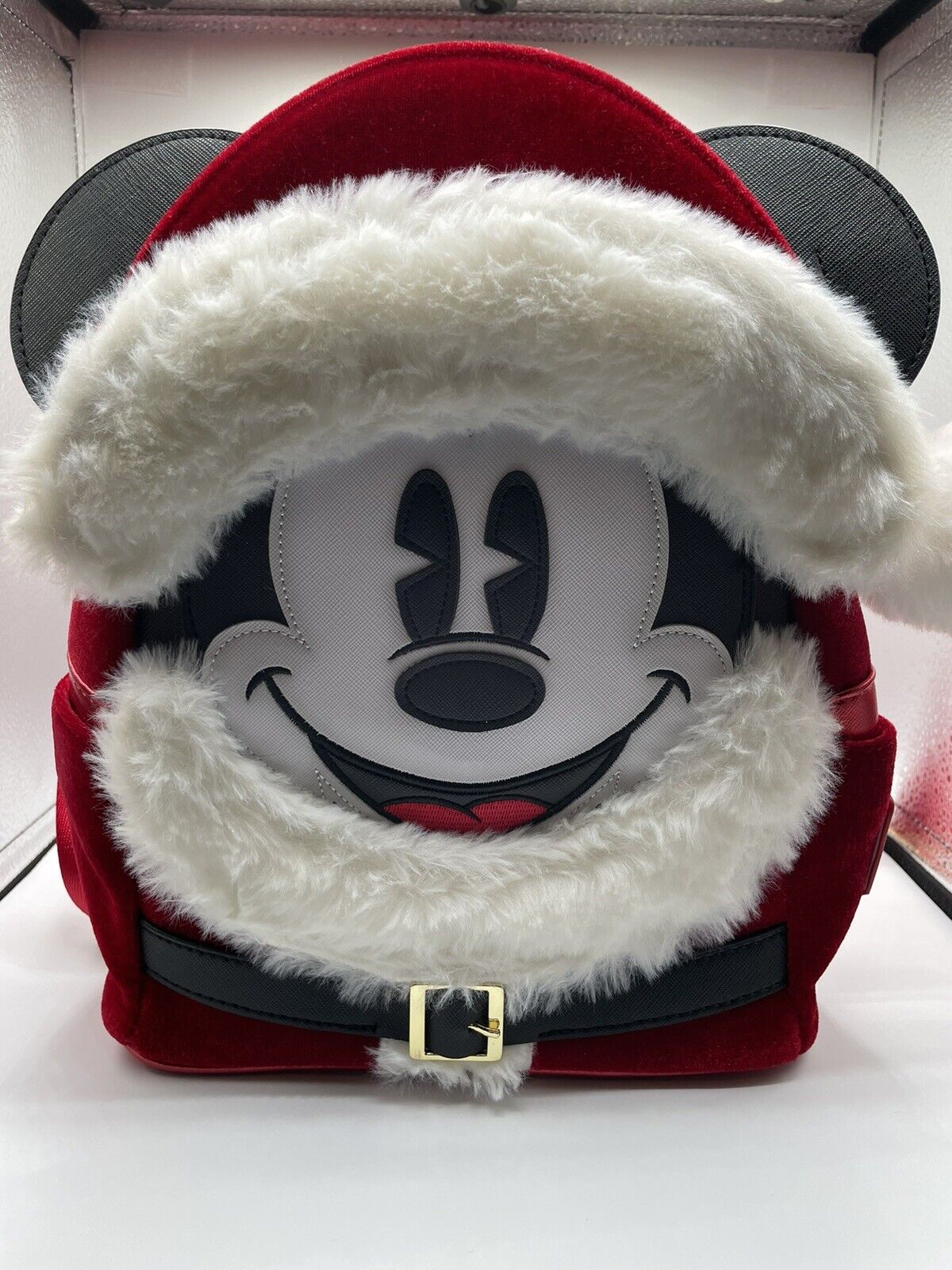 NWOT Disney Parks Loungefly Santa Mickey Mouse Christmas Mini Backpack Holiday