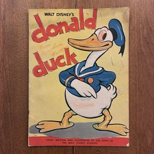 Vintage 1935 Walt Disney's Donald Duck Whitman 978 1st Edition Book Linen picture