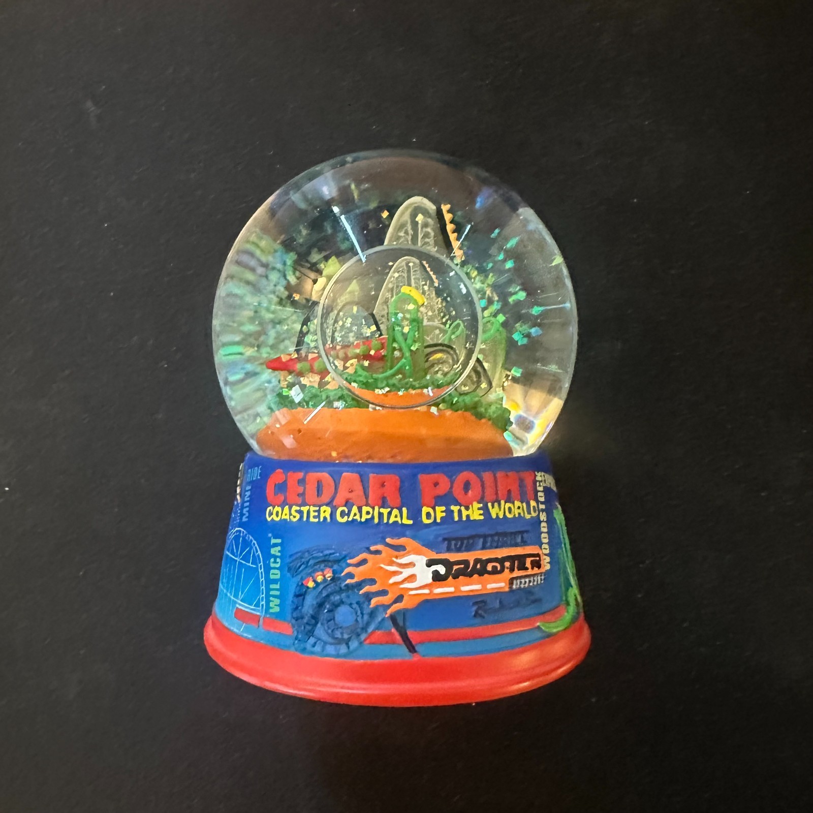 Cedar Point Snow Globe Coaster Capital Top Thrill Dragster Millennium Force 3.5 Cedar Point Snow Globe Coaster Capital Top Thrill Dragster Millennium Force 3.5