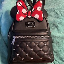 Vintage Disney Minnie Mouse Mini Backpack Loungefly 11” Tall X 9” Wide picture