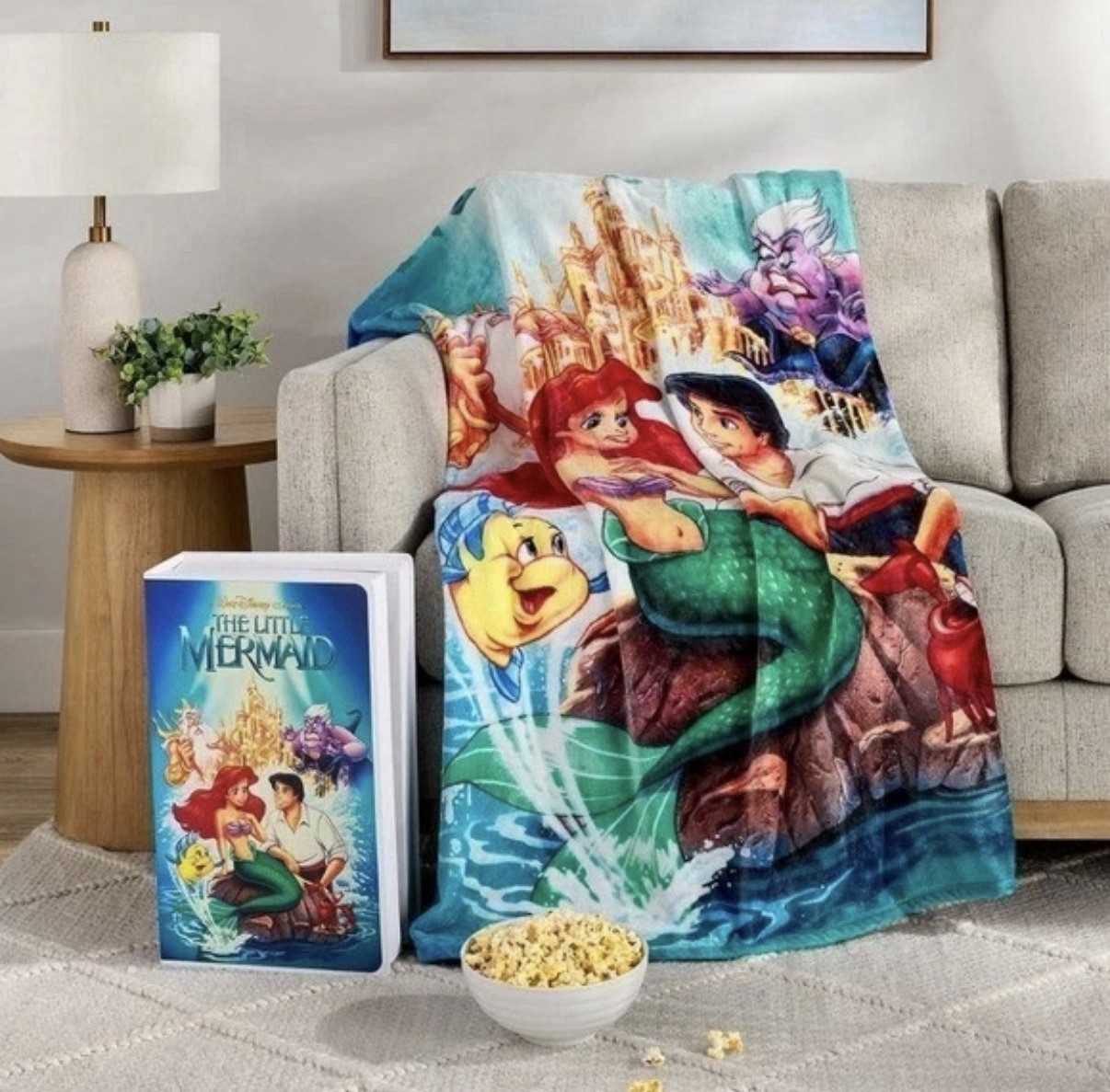 Disney The Little Mermaid Classic VHS Boxed Silk Touch Throw Blanket 50 Disney The Little Mermaid Classic VHS Boxed Silk Touch Throw Blanket 50