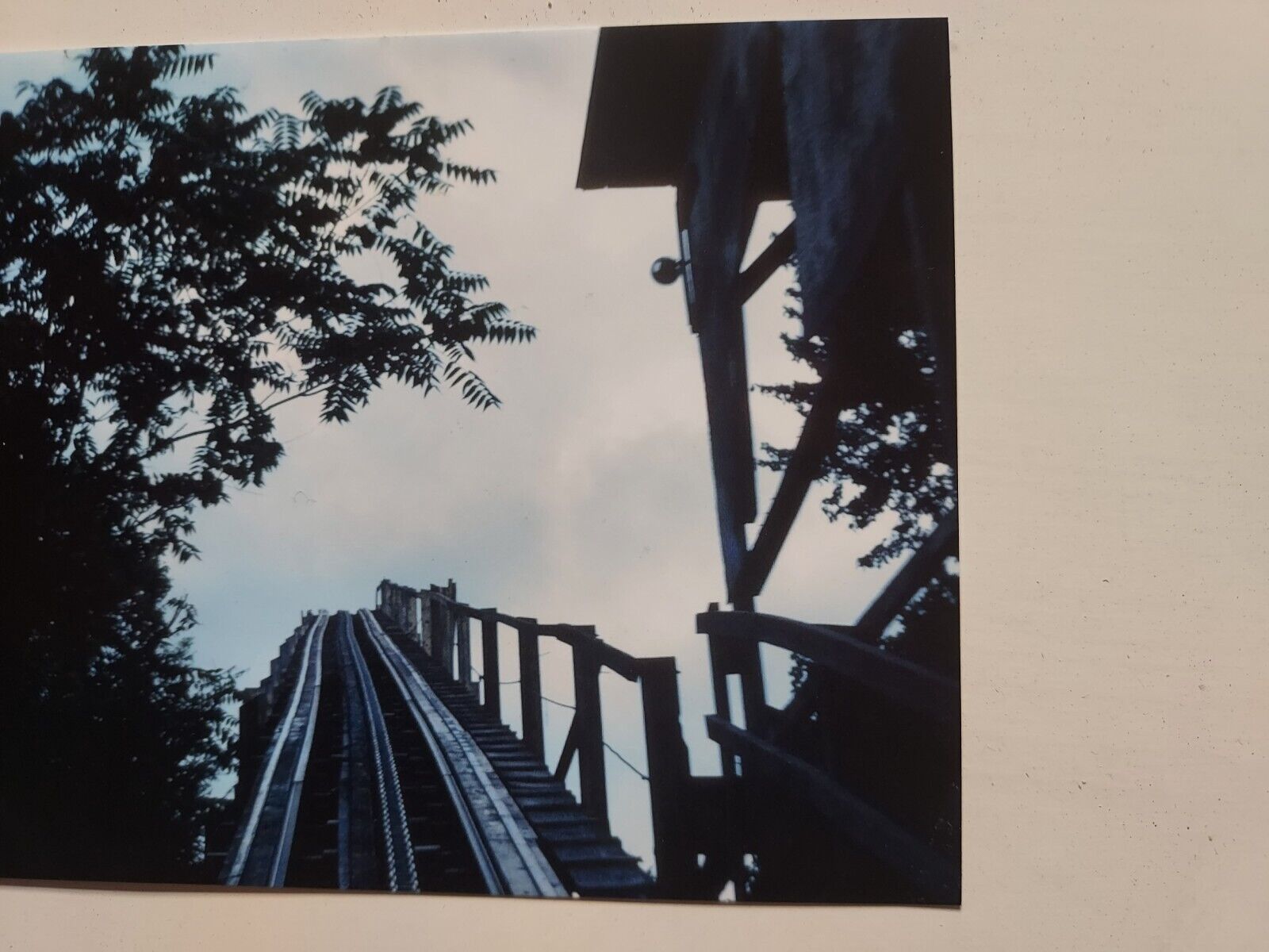 CONNEAUT LAKE PARK PA 1938 Roller Coaster (demolished) crazy lift hill photo1982