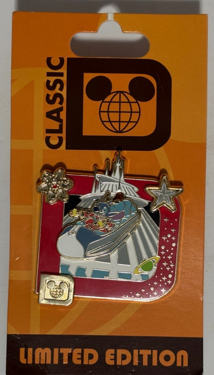 WDW 2011 Disney Classic 'D' Collection Space Mountain Stitch Pin LE 1000 Slider WDW 2011 Disney Classic 'D' Collection Space Mountain Stitch Pin LE 1000 Slider