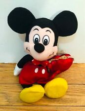 Disney Store Mickey Mouse Heart Valentine Mini Bean Bag Plush Beanie Vintage picture