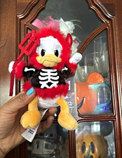 Disney Donald Duck Halloween Devil Skeleton Costume Plush Keychain 2026 picture
