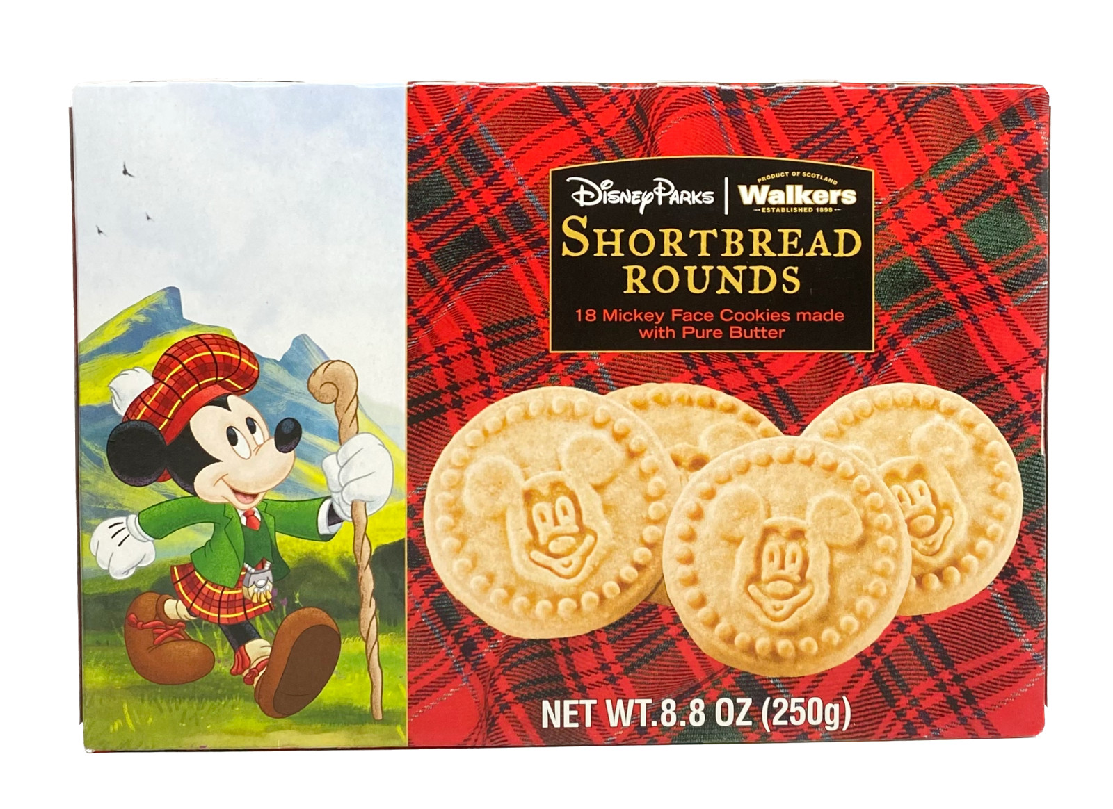 Disney Parks Walkers Mickey Mouse Shortbread Rounds Cookies 8.8 Oz Box ...