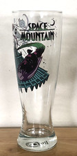 VINTAGE RARE HTF DISNEY PARKS SPACE MOUNTAIN PILSNER VOYAGER POSTER GLASS USA picture