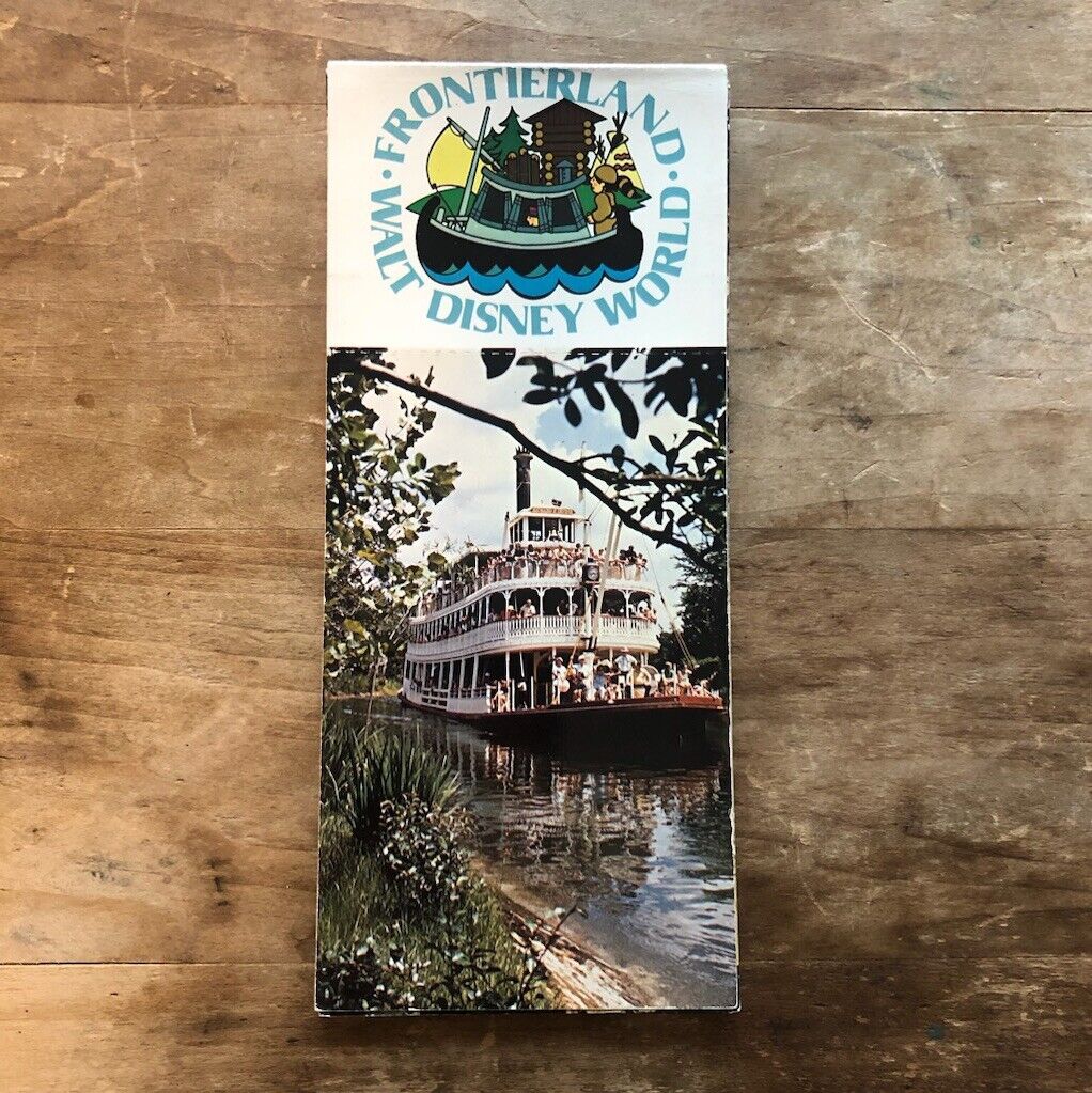 Vintage Rare Frontierland Walt Disney World 8x Postcard Booklet