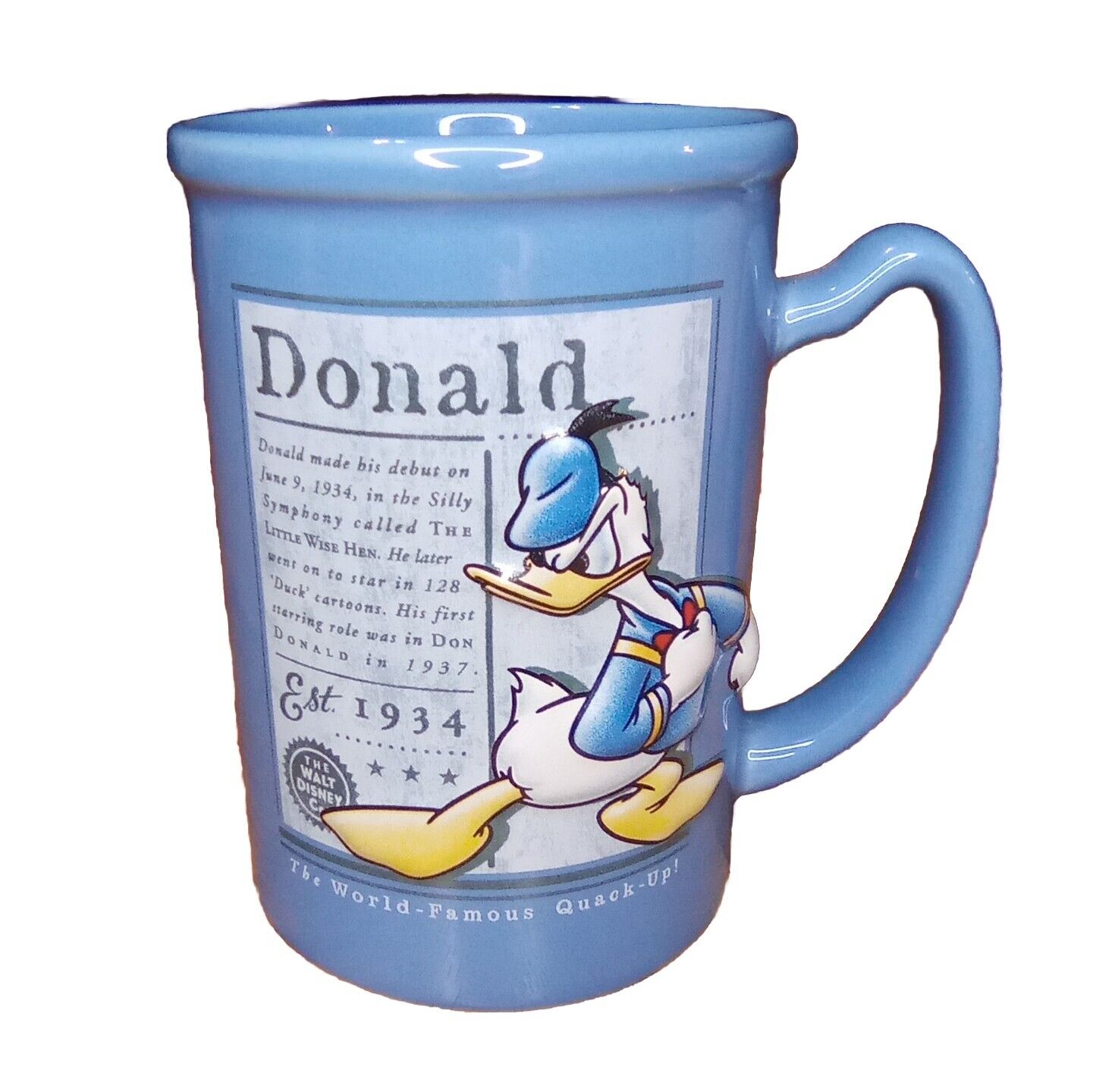 Disney Store 3D Donald Duck 16 ounce Mug 1939 ~ \