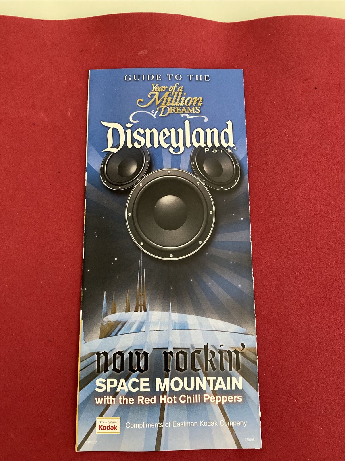 DISNEYLAND Year Of A Million Dreams GUIDE MAP SPACE MOUNTAIN 2006